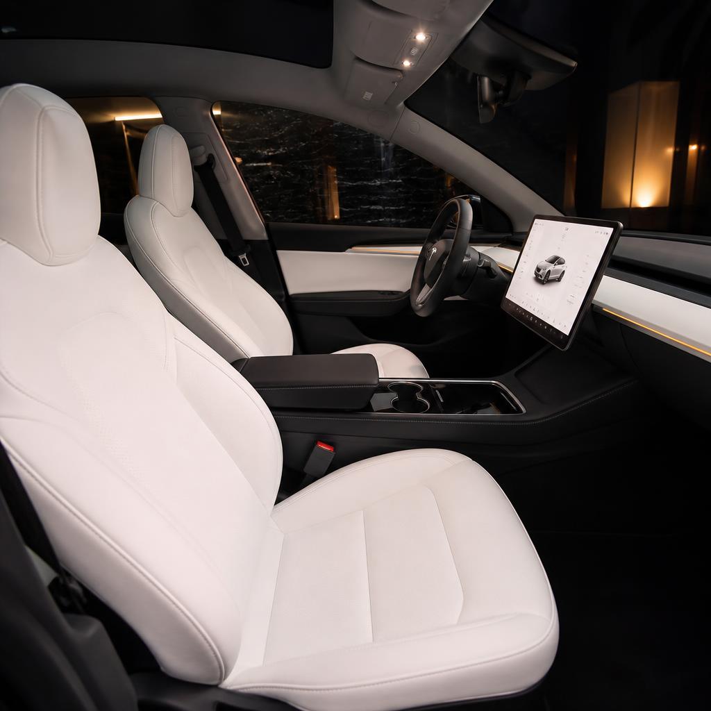 Tesla Model Y — White Interior